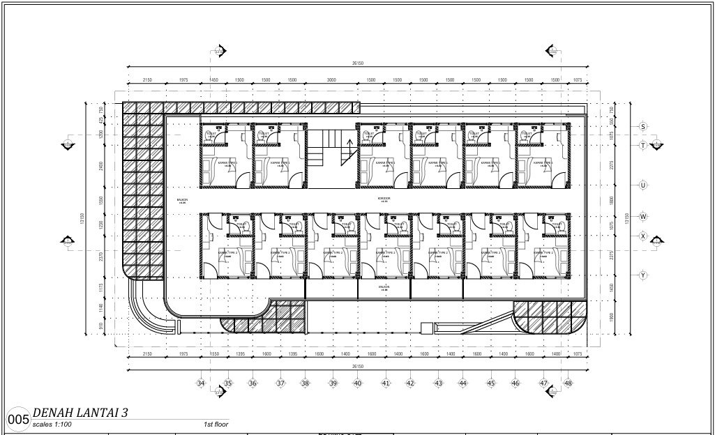 gambar kerja arsitektur 