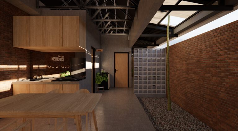 interior rumah dengan material sustainable